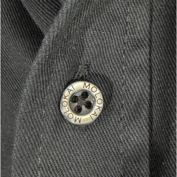 Molokai Surf Co Men’s Hoodie Navy Long Sleeve Button Up Shirt XL - Picture 7 of 10